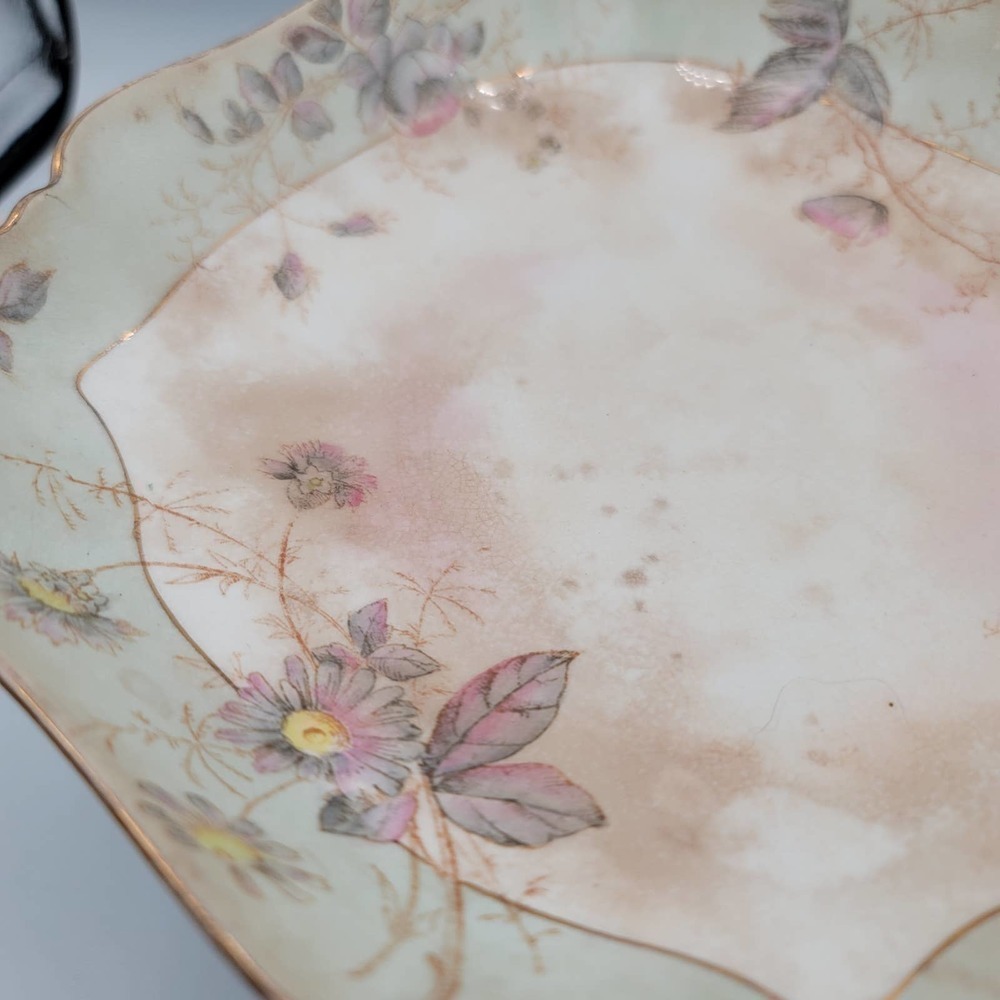 Vintage Pedestal Dish Dessert Stand Distressed Aged Trinket Dish - Picture 2 of 13